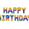 Letterballon Set Happy Birthday Regenboog Leeg 3,4m