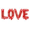 Letterballon Set Love Rood Leeg 1,4m