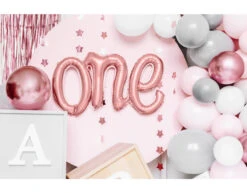 Letterballon Set One Rose Goud Leeg 66cm -Feestspullen Winkel letterballon set one rose goud leeg 66cm 2