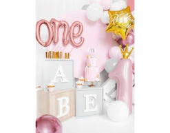 Letterballon Set One Rose Goud Leeg 66cm -Feestspullen Winkel letterballon set one rose goud leeg 66cm 3