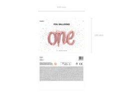 Letterballon Set One Rose Goud Leeg 66cm -Feestspullen Winkel letterballon set one rose goud leeg 66cm 5