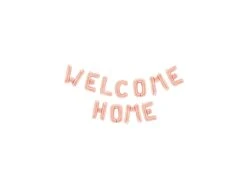 Letterballon Set Welcome Home Rose Goud