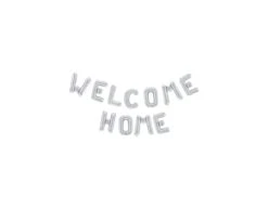 Letterballon Set Welcome Home Zilver