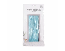 Lichtblauw Deurgordijn Folie 2,4m -Feestspullen Winkel lichtblauw deurgordijn folie 24m 2