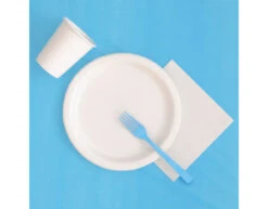 Lichtblauw Tafelkleed Plastic 2,74m -Feestspullen Winkel lichtblauw tafelkleed plastic 274m 2