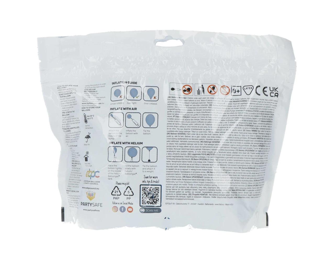 Lichtblauwe Ballonnen Metallic Sky Blue 33cm 50st 3 Lichtblauwe Ballonnen Metallic Sky Blue 33cm 50st - Afbeelding 3