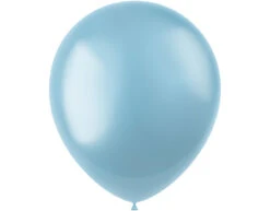 Lichtblauwe Ballonnen Metallic Sky Blue 33cm 50st