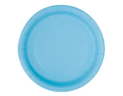 Lichtblauwe Borden Rond 23cm 16st