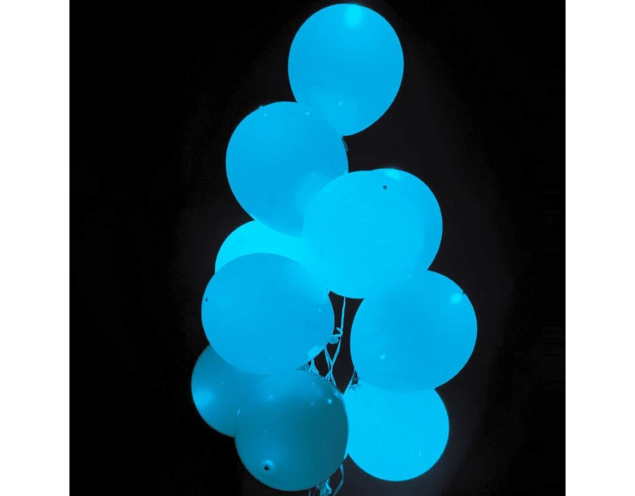 Lichtblauwe Led Ballonnen 30cm 5st 2 Lichtblauwe Led Ballonnen 30cm 5st - Afbeelding 2