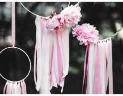 Lichtroze Satijn Lint 25mm 25m -Feestspullen Winkel lichtroze satijn lint 25mm 25m 2