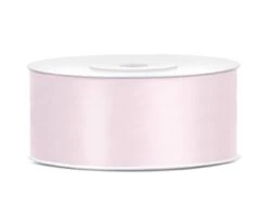 Lichtroze Satijn Lint 25mm 25m