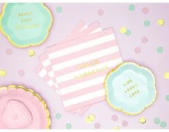 Lichtroze Servetten Hello Gorgeous 33cm 20st -Feestspullen Winkel lichtroze servetten hello gorgeous 33cm 20st 2