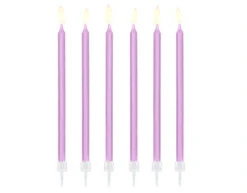 Lila Kaarsen 14cm 12st