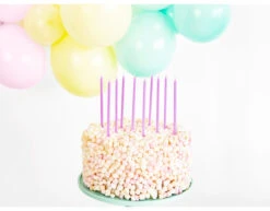 Lila Kaarsen 14cm 12st -Feestspullen Winkel lila kaarsen 14cm 12st 3