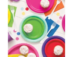 Lime Groene Borden Rond 17,5cm 8st -Feestspullen Winkel lime groene borden rond 175cm 8st 2