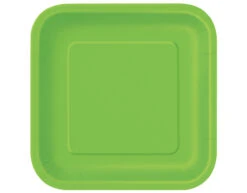 Lime Groene Borden Vierkant 17,5cm 16st