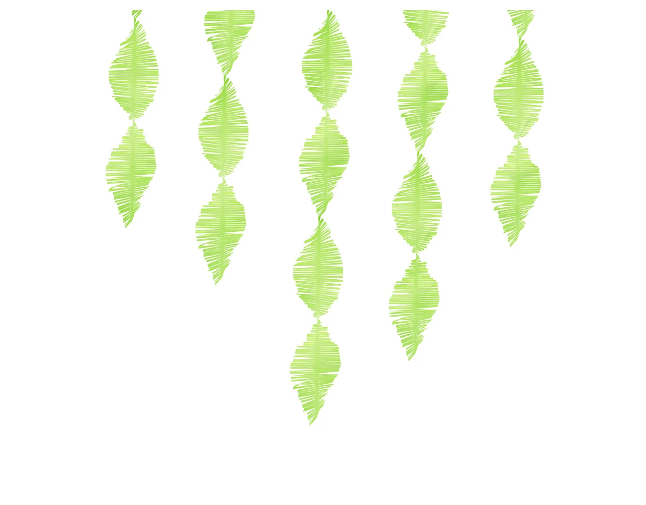 Lime Groene Slinger Crepe Franje 3m 1 Lime Groene Slinger Crepe Franje 3m