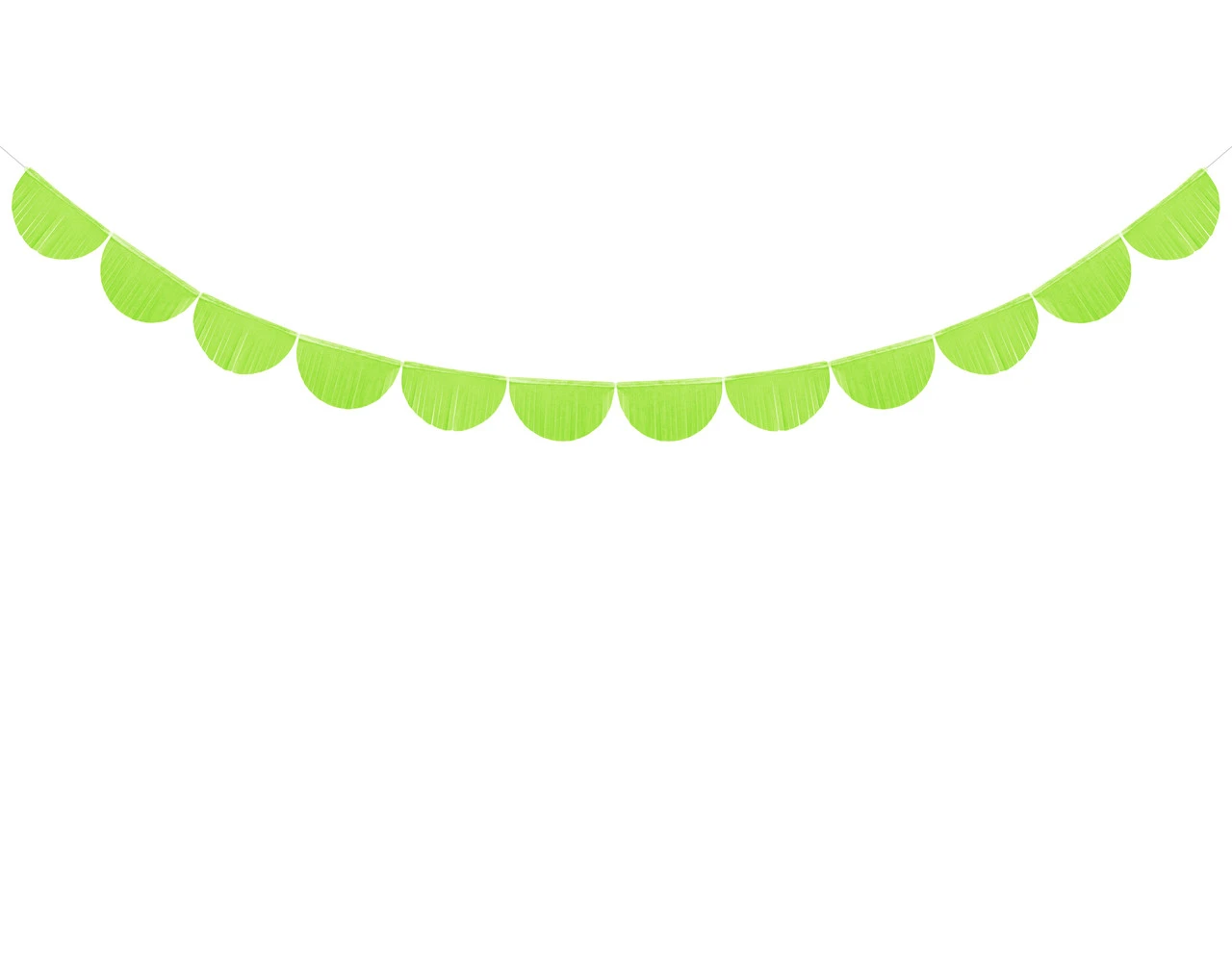 Lime Groene Slingers Crepe Franje Rond 3m 1 Lime Groene Slingers Crepe Franje Rond 3m