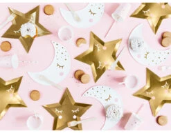 Little Star Star Borden Goud 27cm 6st -Feestspullen Winkel little star star borden goud 27cm 6st 5