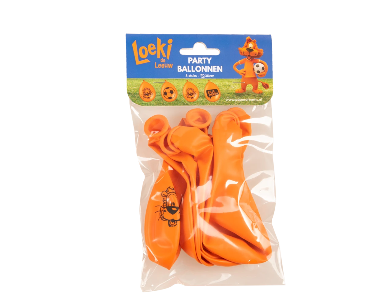 Loeki De Leeuw Ballonnen Oranje 30cm 8st 2 Loeki De Leeuw Ballonnen Oranje 30cm 8st - Afbeelding 2