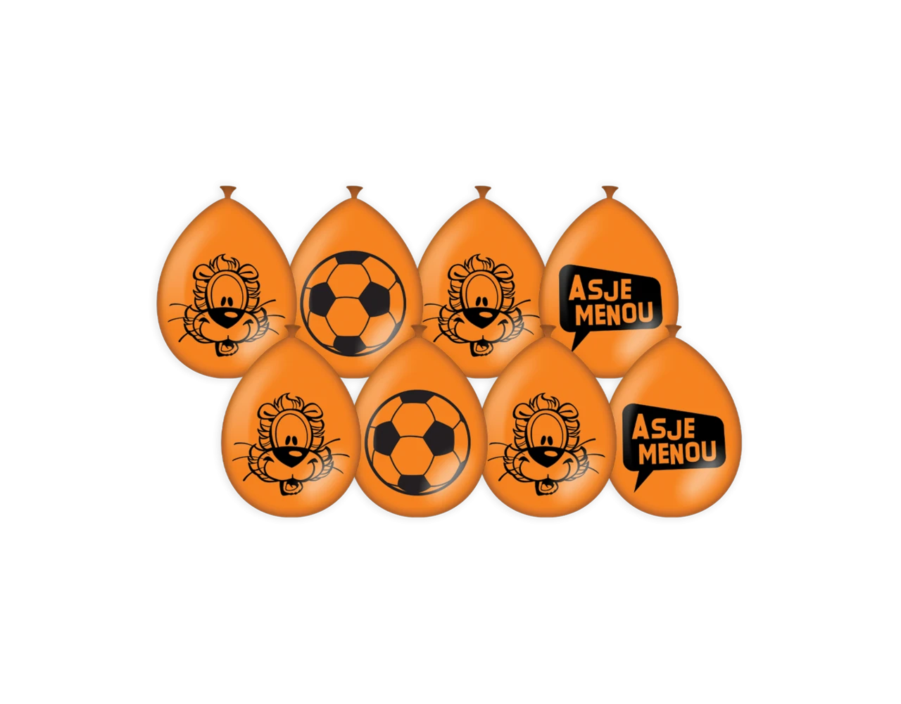 Loeki De Leeuw Ballonnen Oranje 30cm 8st 1 Loeki De Leeuw Ballonnen Oranje 30cm 8st