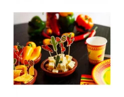 Mexicaanse Cocktailprikker Fiesta 9cm 12st -Feestspullen Winkel mexicaanse cocktailprikker fiesta 9cm 12st 2