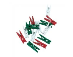 Mini Knijpers Hout Rood Wit Groen 24st