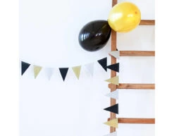 Mini Vlaggenlijn Glitter 2,6m -Feestspullen Winkel mini vlaggenlijn glitter 26m 3