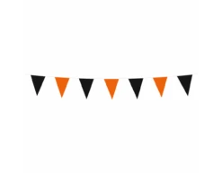 Mini Vlaggenlijn Oranje/Zwart 15cm