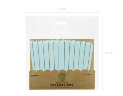 Mint Groene Popcorn Bakjes Goud Gestreept 12,5cm 6st -Feestspullen Winkel mint groene popcorn bakjes goud gestreept 125cm 6s 5