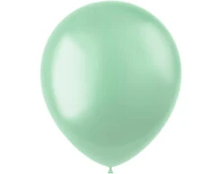 Mintgroene Ballonnen Metallic Minty Green 33cm 100st