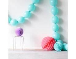 Mintgroene Ballonslinger Powder Pistache 3m 8st -Feestspullen Winkel mintgroene ballonslinger powder pistache 3m 8st 2