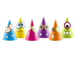 Monster Feesthoedjes 16cm 6st