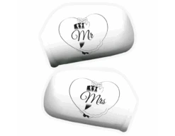 Mr, & Mrs, Autospiegelhoezen 2st