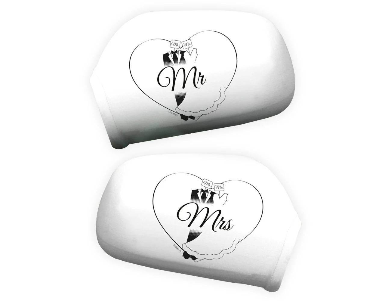 Mr, & Mrs, Autospiegelhoezen 2st 1 Mr, & Mrs, Autospiegelhoezen 2st