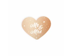 Mr, & Mrs, Deurbord Rose Goud 57cm