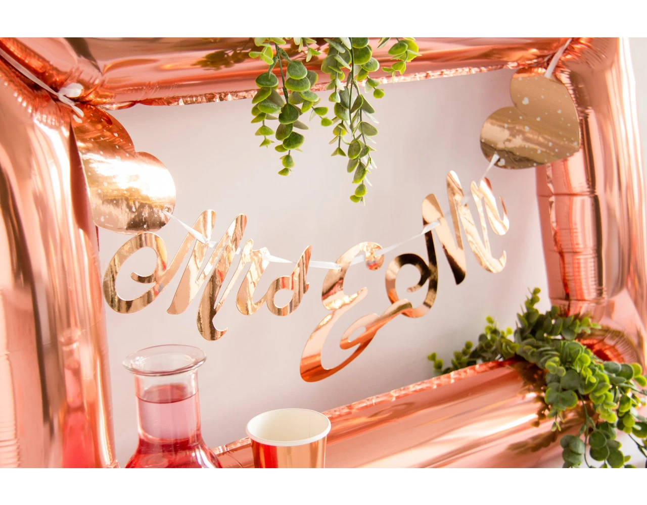 Mr, & Mrs, Letterslinger Rose Goud 1m 2 Mr, & Mrs, Letterslinger Rose Goud 1m - Afbeelding 2