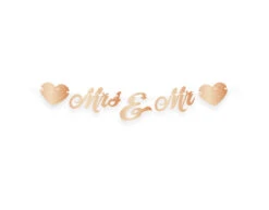 Mr, & Mrs, Letterslinger Rose Goud 1m