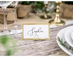 Naamkaartjes Goud Lijst 9,5cm 10st -Feestspullen Winkel naamkaartjes goud lijst 95cm 10st 2