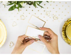 Naamkaartjes Goud Lijst 9,5cm 10st -Feestspullen Winkel naamkaartjes goud lijst 95cm 10st 4