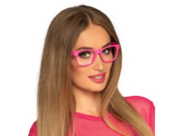 Neon Roze Bril 3st -Feestspullen Winkel neon roze bril 3st 2