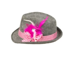 Oktoberfest Tiroler Hoed Grijs Roze -Feestspullen Winkel oktoberfest tiroler hoed grijs roze 4