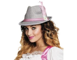 Oktoberfest Tiroler Hoed Roze