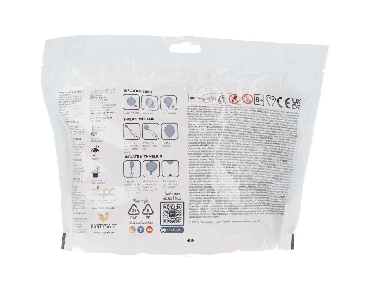 Oranje Ballonnen Fresh Cantaloupe 33cm 50st 3 Oranje Ballonnen Fresh Cantaloupe 33cm 50st - Afbeelding 3