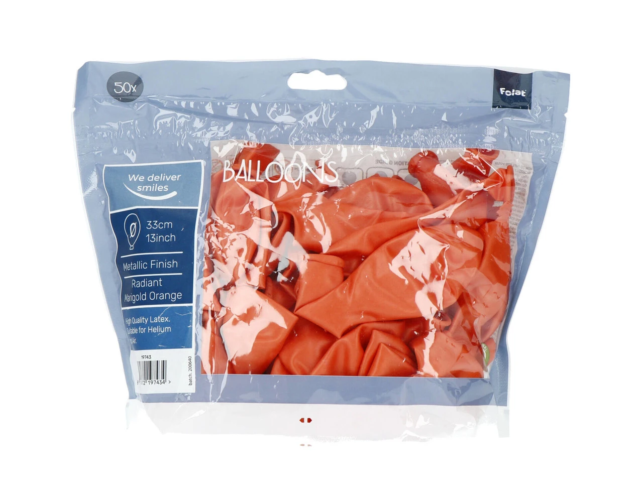 Oranje Ballonnen Metaliic 33cm 50st 2 Oranje Ballonnen Metaliic 33cm 50st - Afbeelding 2