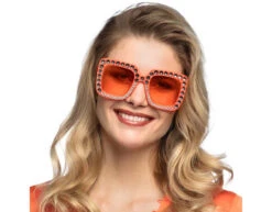 Oranje Bril Glitters