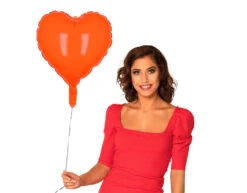 Oranje Helium Ballon Hart 45cm
