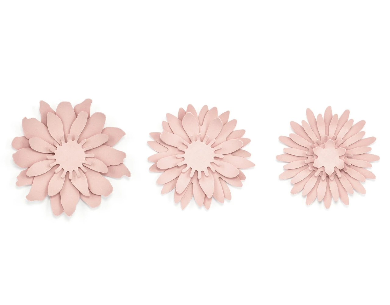 Papieren Bloemen Roze Pastel 3st 3 Papieren Bloemen Roze Pastel 3st - Afbeelding 3