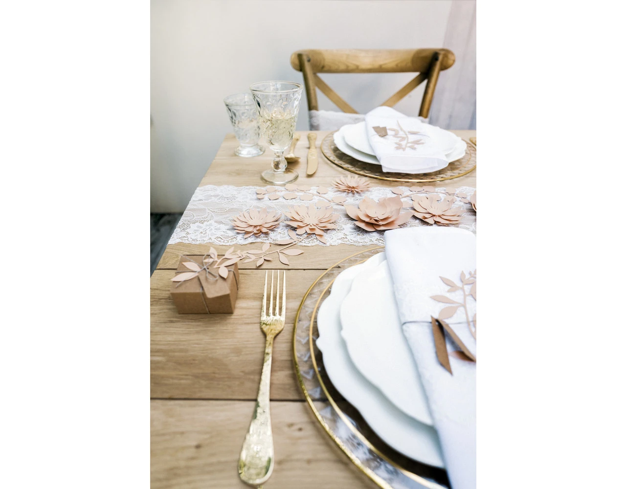 Papieren Bloemen Roze Pastel 3st 5 Papieren Bloemen Roze Pastel 3st - Afbeelding 5