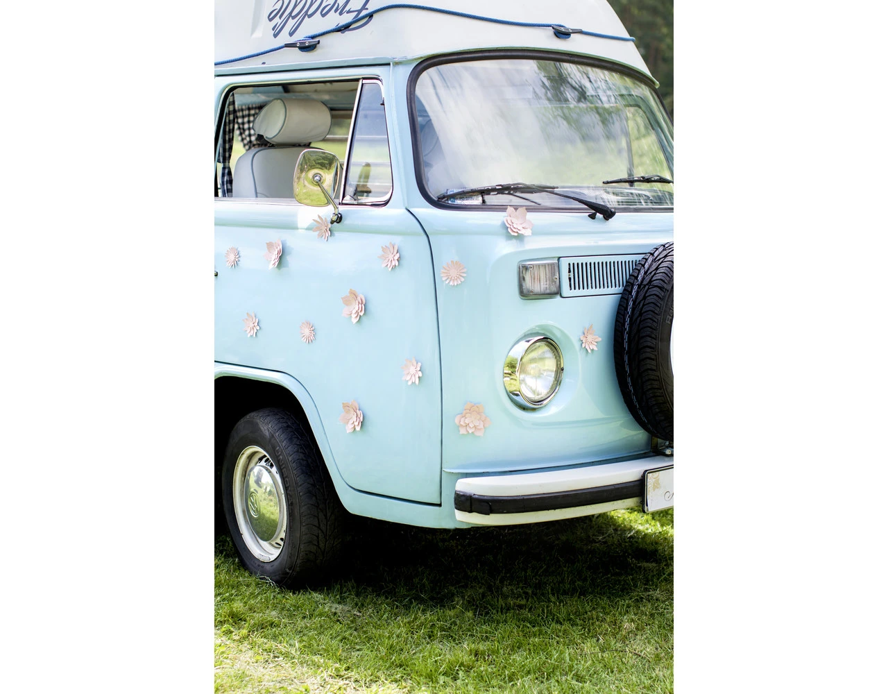 Papieren Bloemen Roze Pastel 3st 7 Papieren Bloemen Roze Pastel 3st - Afbeelding 7